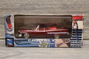 Chrysler 300E 1959 Red Convertible Car 1:43 Scale Diecast Case Collectible